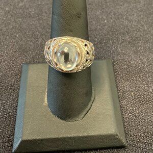 Antique silver and Quartz ring